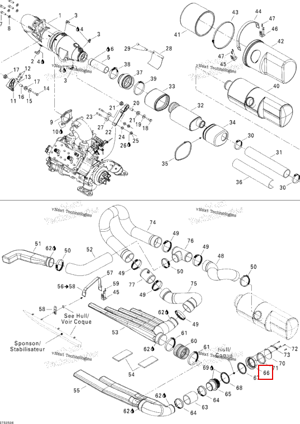 Гайка 72 мм Sea-Doo 274000835