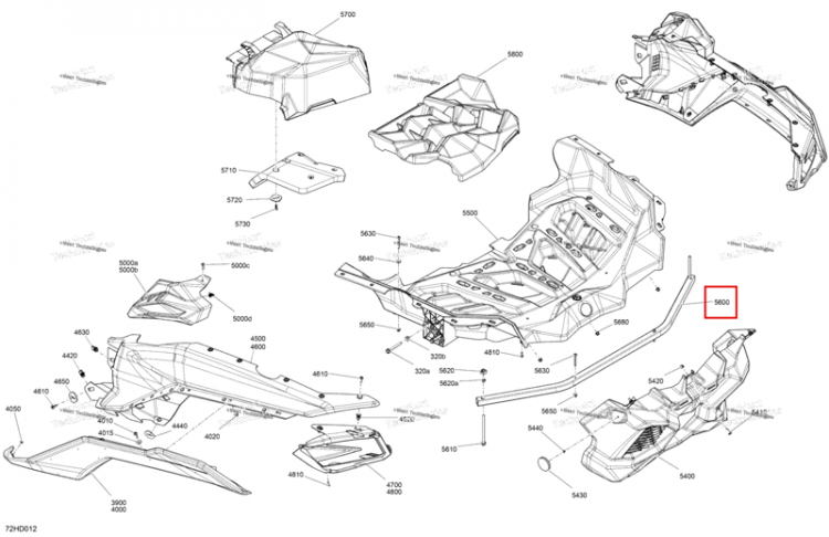 Багажник трубка Can-Am Maverick MAX Turbo RR XRS Smart Shock (2024) (705018167)