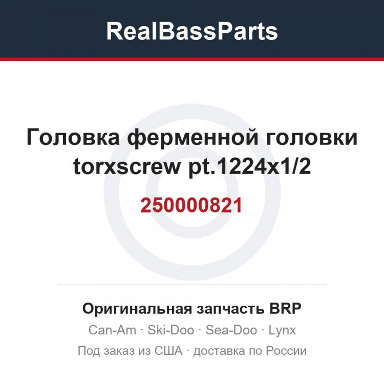 250000821 Головка ферменной головки torxscrew pt.1224x1/2