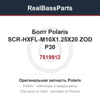 Болт Polaris SCR-HXFL-M10X1.25X20 ZOD P30 7519912