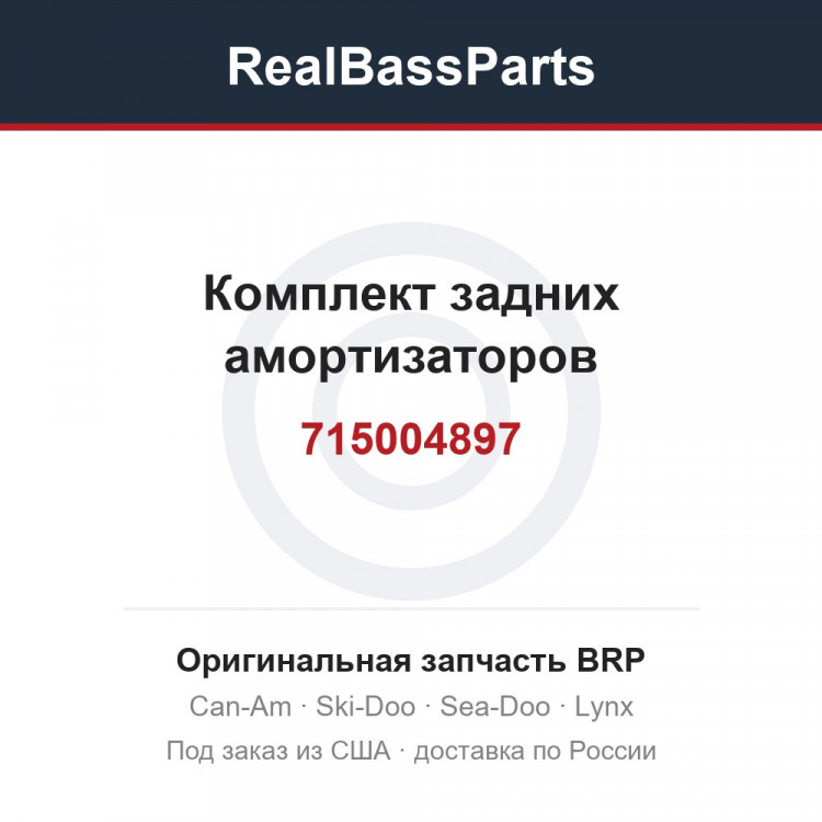715004897 Комплект задних амортизаторов