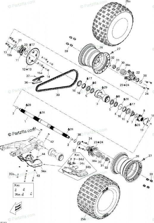 705500995 Задний обод xmx