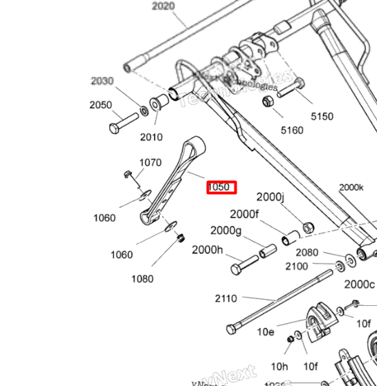 503194679 Стропа задней подвески Ski-Doo 503193991 