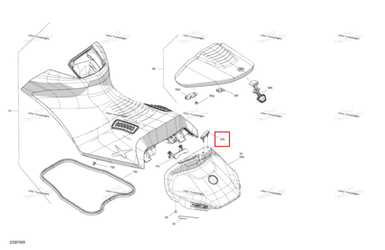 Резиновый упор Sea-Doo RXP 325 X (2026) (269004238)