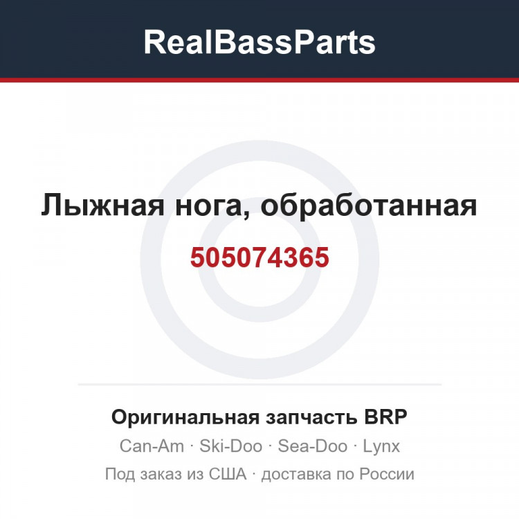 505074365 Лыжная нога, обработанная