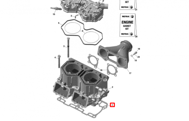 420831023 Прокладка 0.8 RealbassParts для Ski-Doo