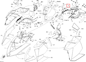 Белый консоль Ski-Doo 517304412