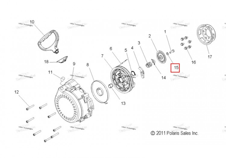 Шайба плоский Polaris 800 AXYS Pro RMK LE 155 (2017) (7556319)
