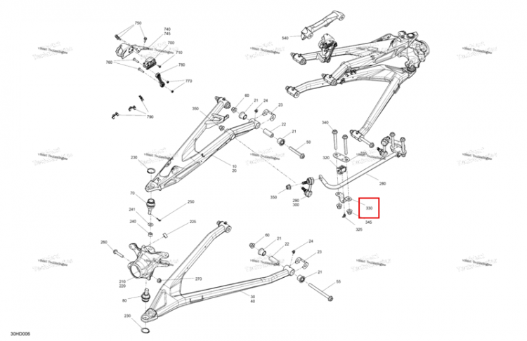 Mounting хомут Can-Am Maverick MAX Turbo RR XRS Smart Shock (2024) (706205649)