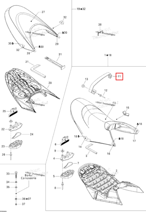 Сиденье ремень Pearl синий Sea-Doo 269001054