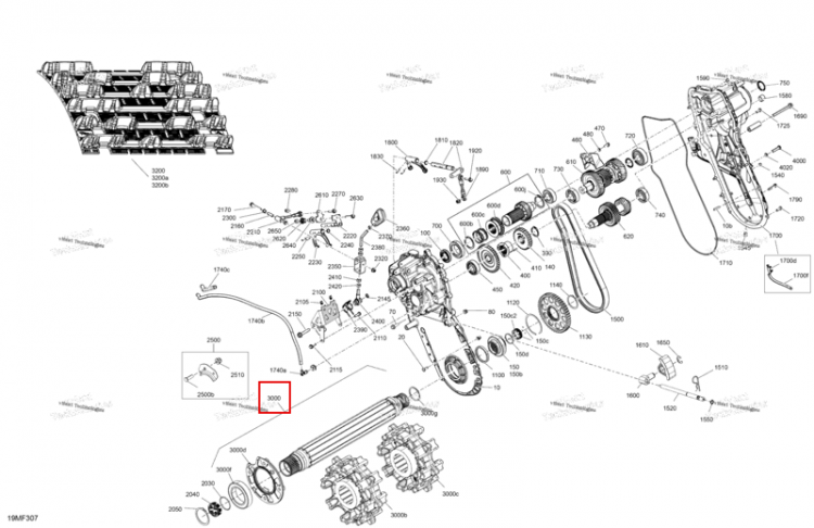 Приводной ось в сборе включает 3000 to 3000 g Ski-Doo Expedition LE 900 ACE Turbo (2026) (504155003)