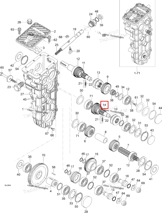 Reverse вал Ski-Doo Expedition TUV V800 4-TEC (2009) (M875156068)