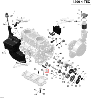 Масляный насос ротор давления Ski-Doo GTX LE 1200 4-TEC (2009) (420256670)