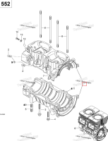 Картер двигателя в сборе Ski-Doo Skandic SUV (2009) (420890231)