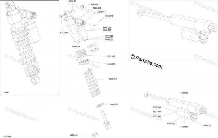 503194684 Задний амортизатор. включает в себя 5500 TO 5500,006. NORTH AMERICA MODELS