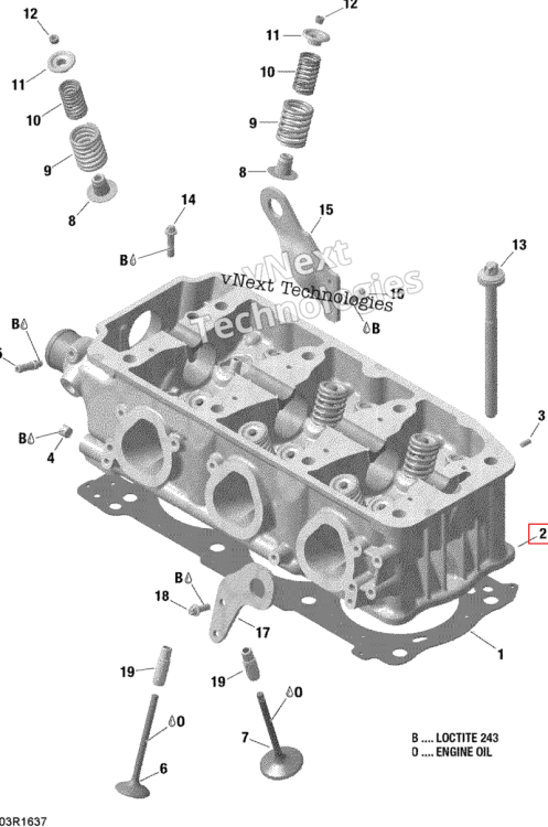 REBUILD головка цилиндра Sea-Doo RXP (2016) (421000732)