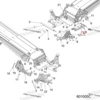 1023784 Распорка в сборе нижний левый REQUIRES ADHESIVE включает штифт PINS