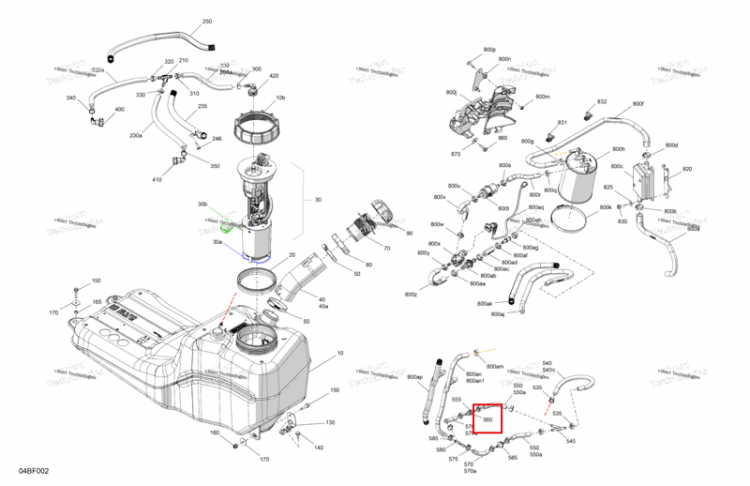 Обратный клапан Can-Am Commander 1000R EFI XT (2026) (513034263)