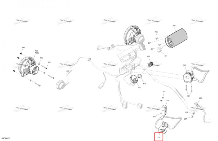 Лебёдка выключатель Can-Am Outlander 570 EFI XT (2022) (710007327)