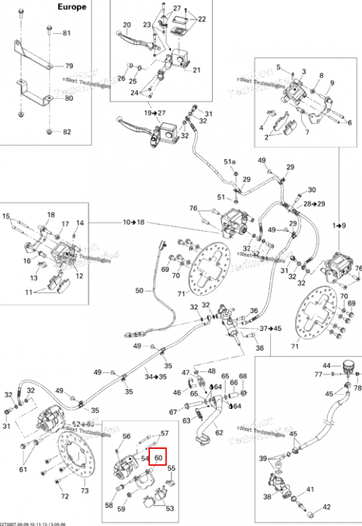 Левый суппорт опора Can-Am Outlander MAX 800 XT (2008) (705600298)