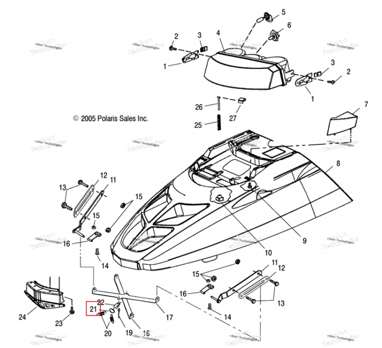 Пружина крепление кольцо 10 Polaris Widetrak LX (2006) (7041760)