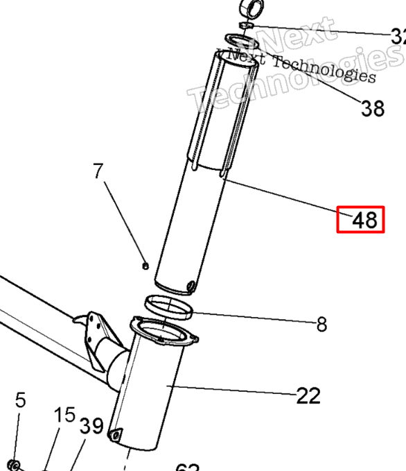 505073200 Стойка лыжи Ski-Doo