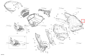 Глубокий чёрный правый Bottom с полукруглой головкой Ski-Doo 502008590