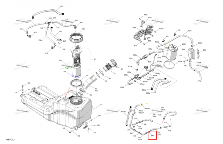 Обратный клапан Can-Am Commander 1000R EFI XT (2026) (275501246)