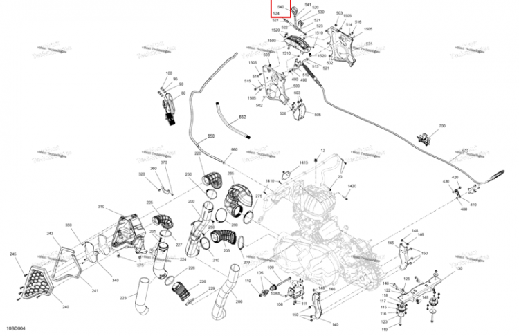 Рычаг облицовка Can-Am Commander MAX 1000R EFI XT (2024) (707003211)