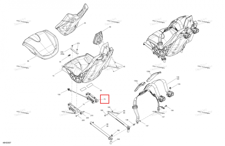Carriage Can-Am Maverick MAX Turbo RR XRS Smart Shock (2024) (708003450)