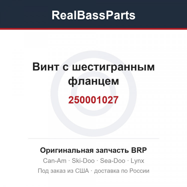 250001027 Винт с шестигранным фланцем