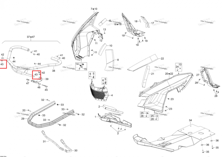 Крышка Ski-Doo Expedition SE 600 E-TEC (2015) (28056)