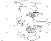 Глубокий чёрный передний Cosmetic Sea-Doo RXP 300 (2018) (269501869)