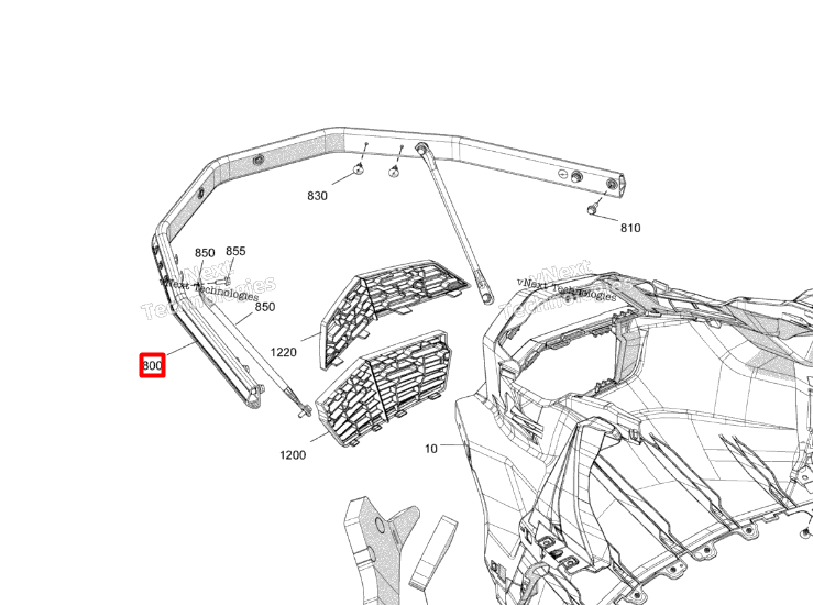 860202198 Бампер передний Ski-Doo