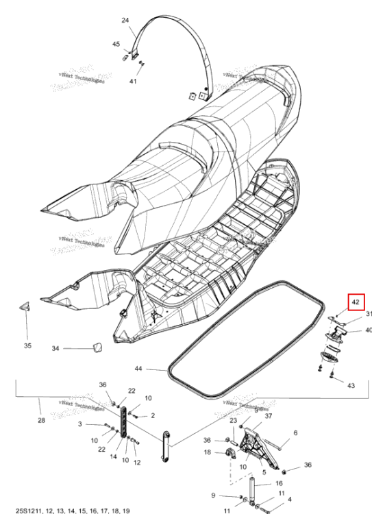 Вытяжная заклёпка 1/8 RXT × жёлтый Sea-Doo RXT-X 260 RS (2012) (293150143)