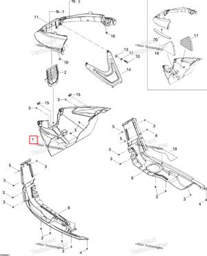 Передний Bottom с полукруглой головкой Labrador синий Ski-Doo 502006784