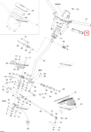 Ручка рукоятка Ski-Doo 506152058