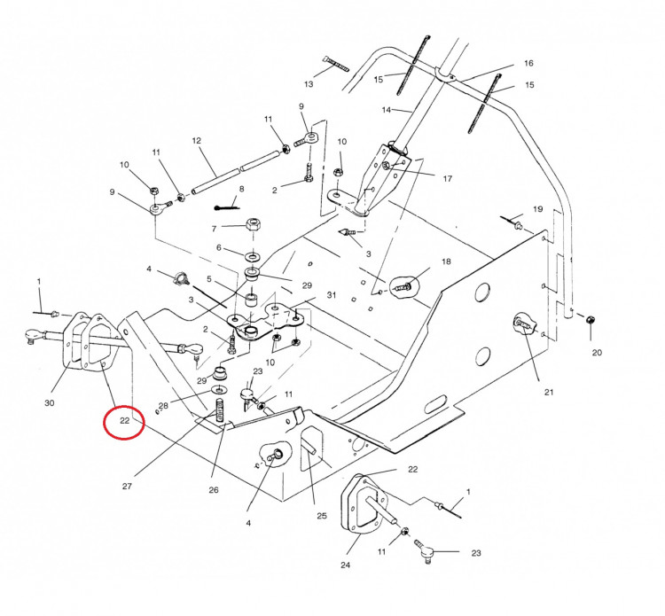 5411122 Пыльник рулевой тяги левый для снегоходов Polaris INDY/CLASSIC 5411122