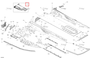 Глубокий чёрный шасси тоннель блок 137 b Ski-Doo 415130668