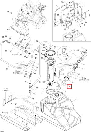 Топливный шланг горловина Sea-Doo 275500649