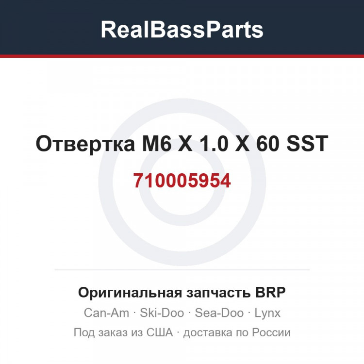 710005954 Отвертка M6 X 1.0 X 60 SST