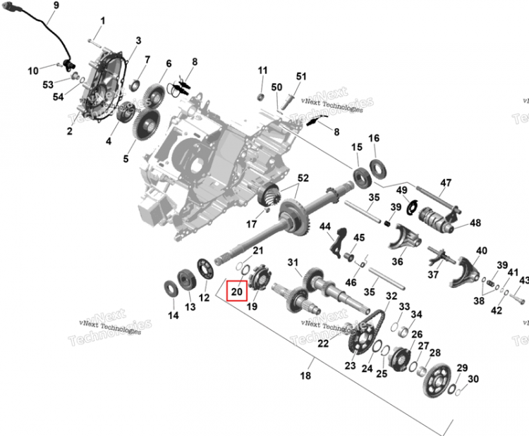 Упорный шайба Can-Am Outlander 4x4 XT 1000R (2025) (420227864)