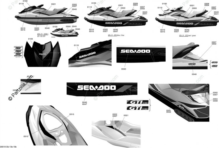 219904460 SEA-DOO HULL DECAL, Bombardier