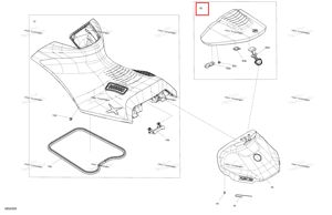 Lava серый Hump сиденье в сборе модель Millenium жёлтый Sea-Doo 269003683