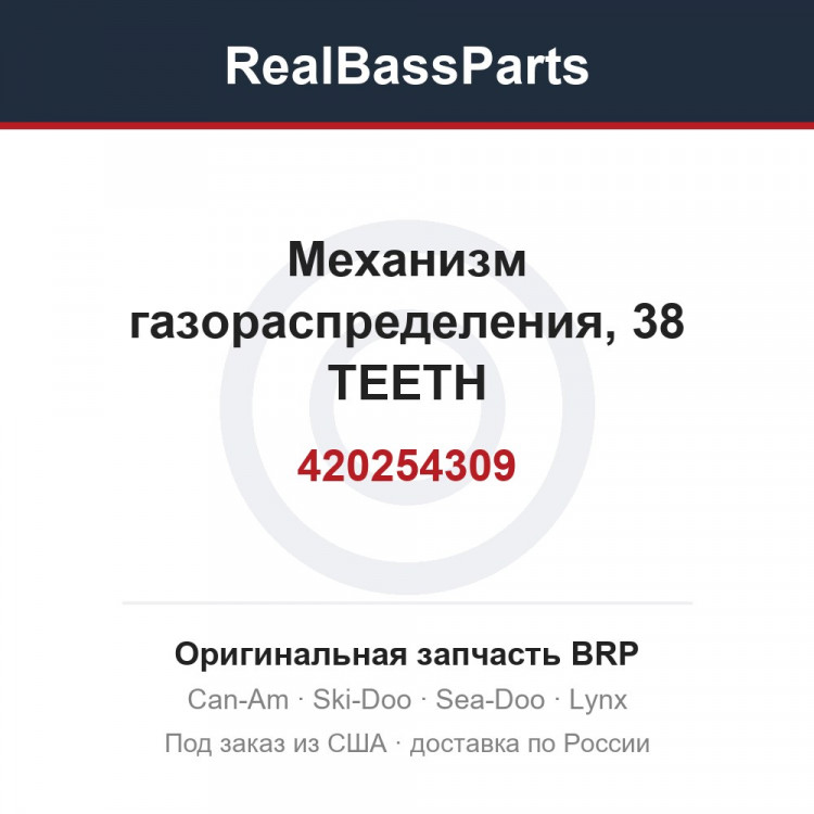 420254309 Механизм газораспределения, 38 TEETH