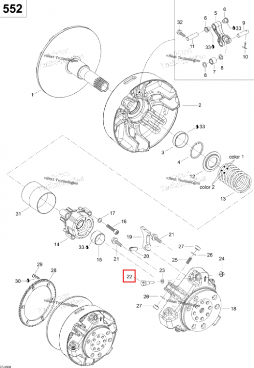 Calibration винт Ski-Doo Skandic SUV (2009) (417005500)