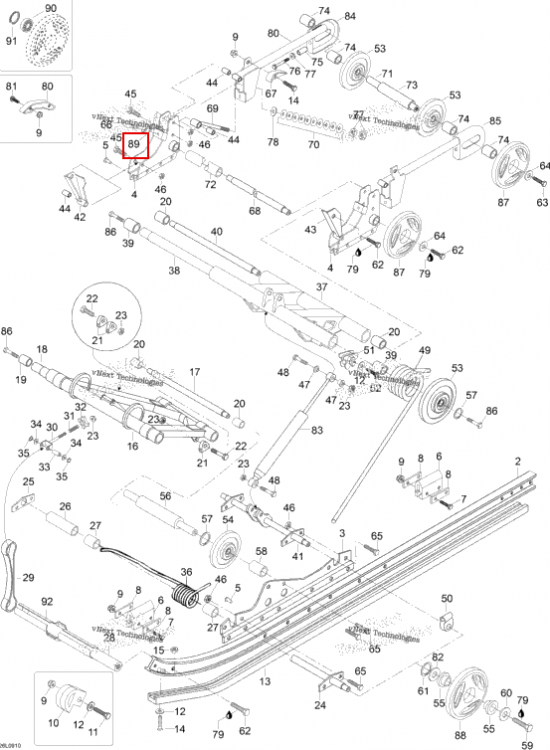 Plaque регулировочный пластина регулировочный Ski-Doo Skandic SWT (2009) (M5440645)