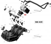 420867110 Патрубок впускной ACE Ski-Doo