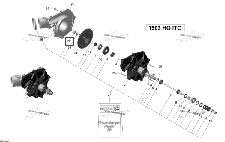 Гайка колпачковая Sea-Doo RXT (2016) (420842833)