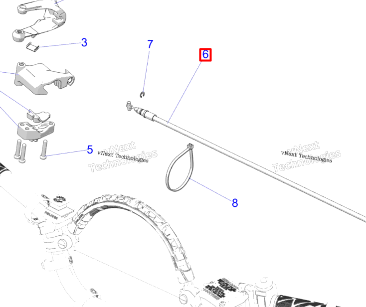 7083005 Трос дросселя 9R 25+ Polaris 